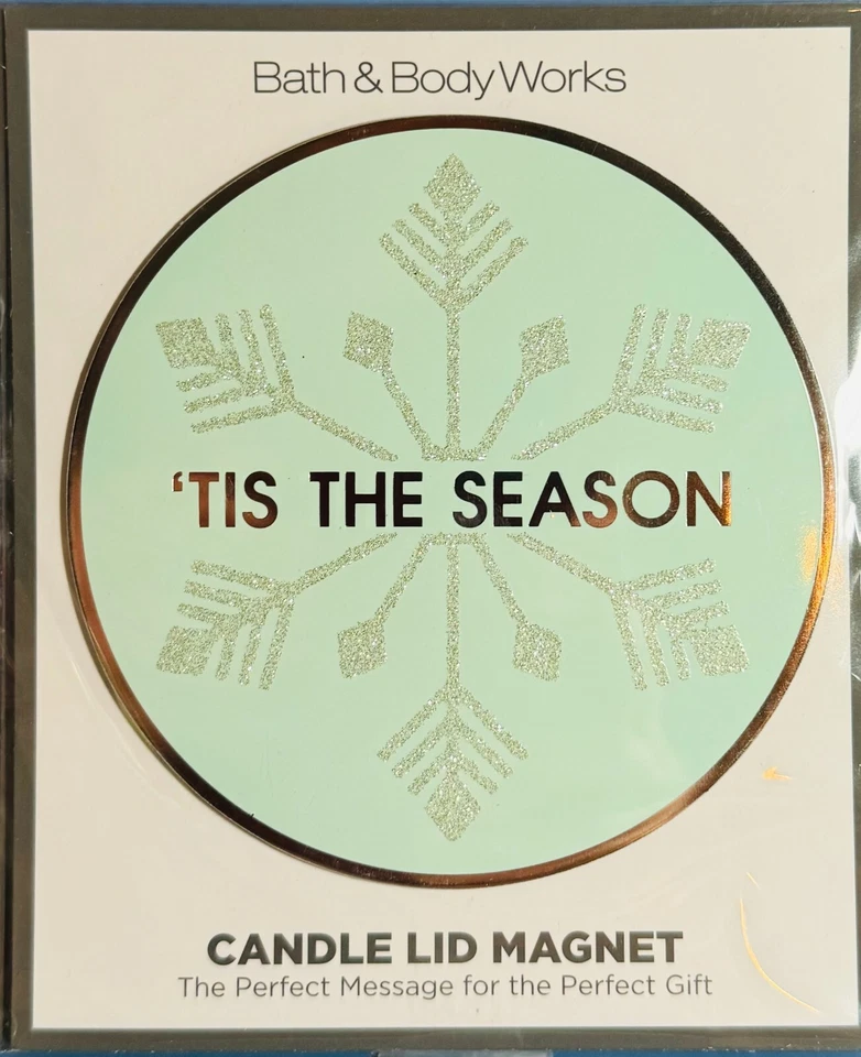 'TIS THE SEASON 3Wick CANDLE TOPPER MAGNET Bath & Body Works
