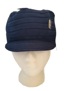 Army, Military Flat Cadet Top Hat, Cotton Military Cap Blue Flat Top Rimmed - Picture 1 of 14