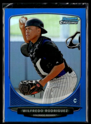 2013 Bowman Chrome Blue Refractor #BCP148 Wilfredo Rodriguez Rockies /250 - Image 1 of 2