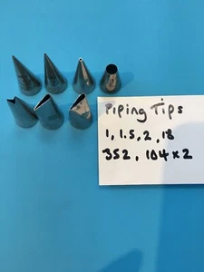 Set of 7 Piping Tips Sugarcraft Flower tools cutters etc (used) (21) - Picture 1 of 1