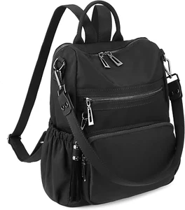 Travel Backpack Purse for Women Nylon Ladies Fashion Tassel Shoulder Bag Convert - Picture 1 of 7