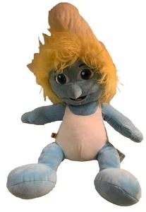 The Smurfs Build a Bear 2013 Plush Stuffed Toy 18" Blue Yellow Smurf Music Hand - Picture 1 of 6