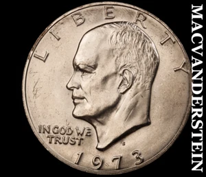1973-S Silver Eisenhower Dollar - Choice Gem Brilliant Unc Lustrous #B1152 - Picture 1 of 2