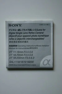 Sony Alpha Lens 11-18 18-70 18-200 Manual Very Good Condition - Picture 1 of 1