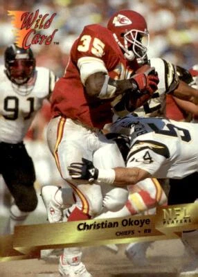 1993 Wild Card #68 Christian Okoye - Image 1 of 2