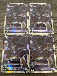 x4 Gulfmon EX2-043 SR Digimon TCG Digital Hazard - Picture 1 of 1