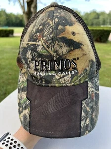 Primos Hunting Calls Camouflage Green, Gold, Brown, Mesh/Suede Bill Primos EUC - Picture 1 of 9