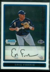 2009 Baseball Card Bowman Chrome Prospects BCP179 ERIC FARRIS Milwaukee Brewers