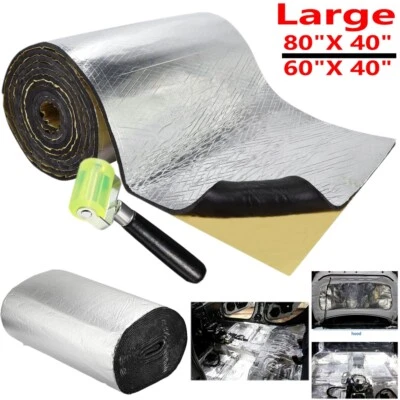 Self-adhesive Fireproof Sound Deadener Heat Insulation Mat For Car Hood Engine - Image 1 of 4