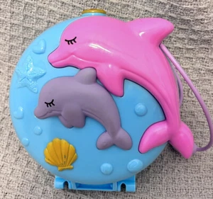 Mattel Polly Pocket Dolphin Beach Blue Compact Ocean Theme 2020 NO Figures - Picture 1 of 5