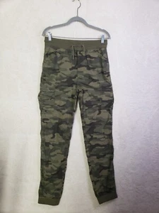 Gap Kids Boys Pants XXL Green Camo Cotton Cargo Drawstring Tapered Leg Jogger - Picture 1 of 19