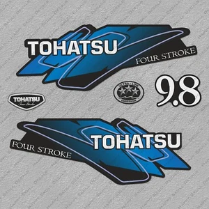 Juego de calcomanías de motor fueraborda Tohatsu 9,8 hp de cuatro tiempos reproducción 9,8 hp - Imagen 1 de 1