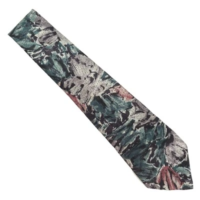 Corbata de hombre Don Loper Beverly Hills geométrica verde gris 58x4 - nueva sin etiquetas - EE. UU. Foto 1 de 4