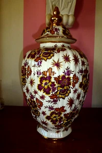 Vintage Antik große Deckel Vase, Keralux Boch Freres Keramikvase Belgien - Picture 1 of 5