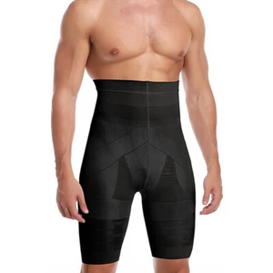 Men Compression Hi-Waist Boxer Shorts Tummy Slimmer Body Shaper Girdle Underwear - Picture 1 of 18