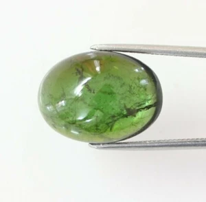 Natural Green Tourmaline Oval Cabochons 16x12 mm Loose gemstone AAA Quality - Picture 1 of 5