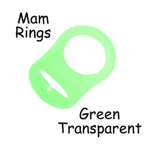 1 Grün Silikon Nuk Knopf MAM Ring Dummy/Schnuller Halter Clip Adapter - Bild 1 von 5
