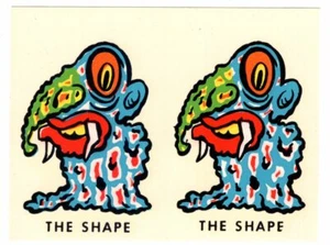 Monster THE SHAPE 2 Sheet 1960's Water Transfer Decal ORIGINAL Vintage HOT ROD - Picture 1 of 1