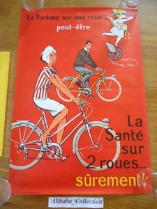 ** POSTER AFFICHE ORIGINALE PEUGEOT CYCLO CYCLE VELO PUB COURONNE bicyclette - Photo 1/6