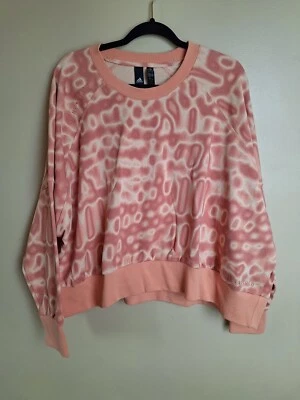 Adidas женщин размер 1 X оранжевый животных печати 11 Honore ворота укороченный толстовка - Изображение 1 из 4