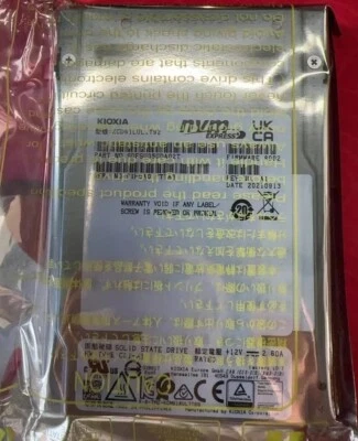 New KIOXIA CD6 1.92TB SSD 2.5" U.3 KCD6ILUL1T92 NVME PCIe4.0 X4 1DWPD DRIVE - Image 1 of 2