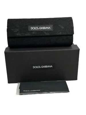 NUEVO Dolce & Gabbana Pequeño Negro Encaje Semi-Suave Abatible Top Estuche para Anteojos con Caja Foto 1 de 4