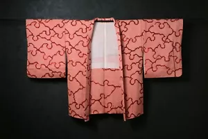Antiguo vestido chaqueta bata vintage japonés kimono seda HAORI SHIBORI/BIE46/610 - Imagen 1 de 8