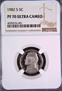 1982-S Jefferson Nickel PF-70 Ultra Cameo - Picture 1 of 12