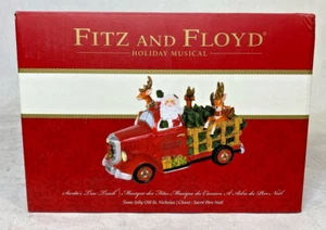NEW IN BOX FITZ AND FLOYD CHRISTMAS HOLIDAY MUSICAL TRUCK SANTA’S TREE FARM - Picture 1 of 3