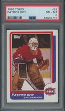 1986-87 Topps #53 Patrick Roy RC Rookie PSA 8 NM-MT CANADIENS HOF