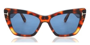 Tom Ford Cat Eye Sunglasses TF871 Wyatt 55V Vintage Havana 56mm FT0871 - Picture 1 of 3