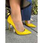 Gianvito Rossi Yellow Patent Leather Pumps