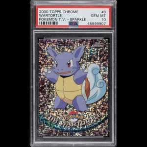 2000 POKEMON TOPPS CHROME SERIES 1 SPARKLE WARTORTLE #8 PSA 10 GEM MINT