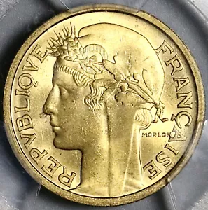 1935 PCGS MS 65 France 1 Franc Morlon Key Date Mint State Coin (22072801C) - Picture 1 of 6