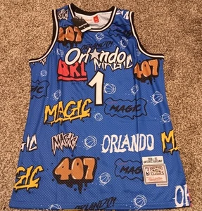 XL Penny Hardaway Orlando Magic #1 Blue Slap Sticker NBA Jersey Brand New - Picture 1 of 2