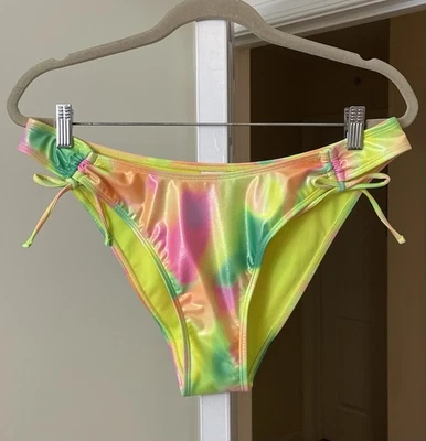 Pantalones de bikini de natación No Boundaries rosa brillante tie dye gitano bohemio para mujer XL Foto 1 de 3