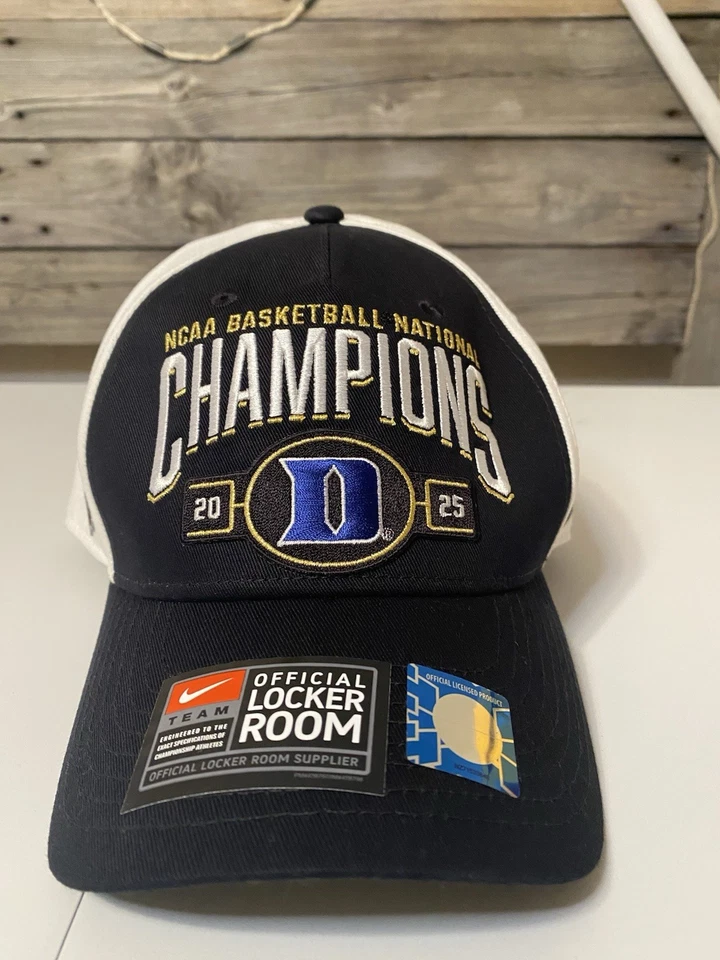 Gorra ajustable Nike Duke 2025 NCAA para hombre Baloncesto Campeones Nacionales Gorra - NUEVA Foto 1 de 4