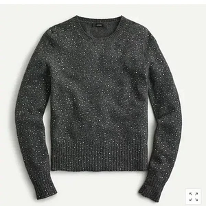 J Crew Women's Size XXS Gemstone Supersoft Yarn Charcoal Gray Sparkle Sweater - Picture 1 of 6