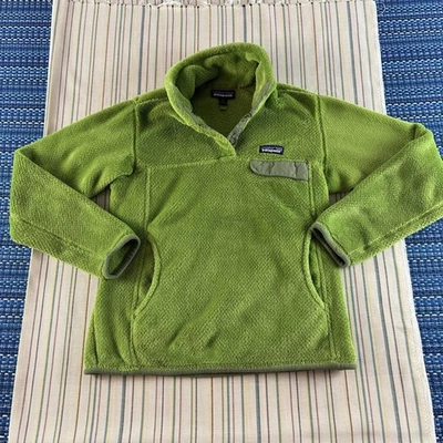 Pullover Patagonia Mujer Pequeño Verde Polartec Térmico Pro Polar Chaqueta Exterior Foto 1 de 4
