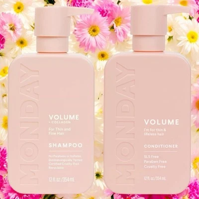 NEW MONDAY Haircare Volume Shampoo & Conditioner 12oz for Thin, Fine, Oily Hair - Image 1 of 4
