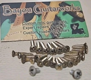 Fender Stratocaster Pickguard Screw Kit 59-62 Aged Relic Tapered Heads - Bild 1 von 2
