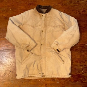 Vintage Walls Western Wear Canvas Work Jacket Large Made in USA Duck Chore Coat - Picture 1 of 8
