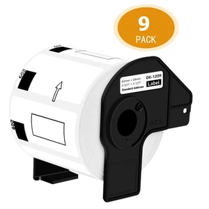 Etiqueta de dirección de envío de 9 rollos 1-1/7"x2-3/7" se adapta a Brother QL1050 DK-1209 DK11209 - Imagen 1 de 23