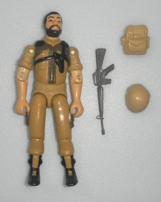 Casco figura vintage Tan Clutch v2 1984 G.I. GI Joe 3.75 ARAH Lote 100% Completo Foto 1 de 4
