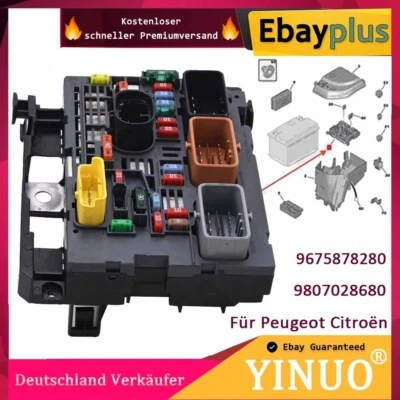 Unidad de control caja de fusibles para Peugeot 307 308 607, Citroën C4 C8 ﻿9807028780  - Imagen 1 de 4