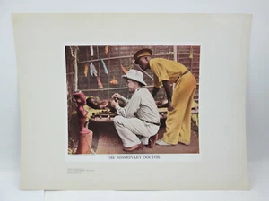 Vintage Church Religious Teaching Bible Art Print The Missionary Doctor Africa - Picture 1 of 6