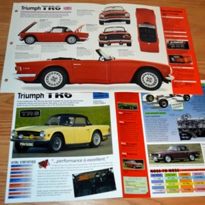 Póster original Triumph TR6 1969 información especificaciones folleto 69 TR 6 - Imagen 1 de 1
