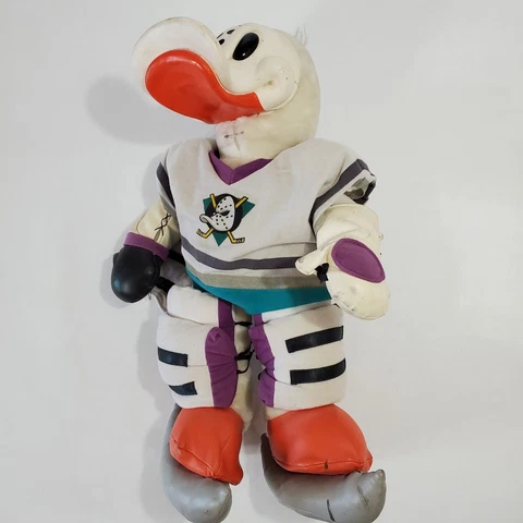Vintage Disney Mighty Ducks Wild Wing In Jersey Plush Doll NHL 24” Anaheim Rare Cover