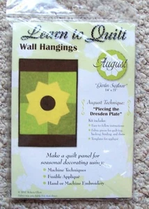 Learn to Quilt August Garden Sunflower Wall Hangings Kit Quilt Panel 14"x21" - Picture 1 of 4