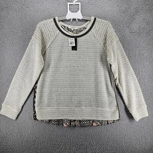 NWT Miss Me Fringe Sweater Women's Medium Long Sleeve Geometric Print M - New - Picture 1 of 11